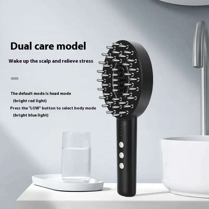 KD3802 Black scalp medicine supplying device with multifunctional vibration massage host unit.