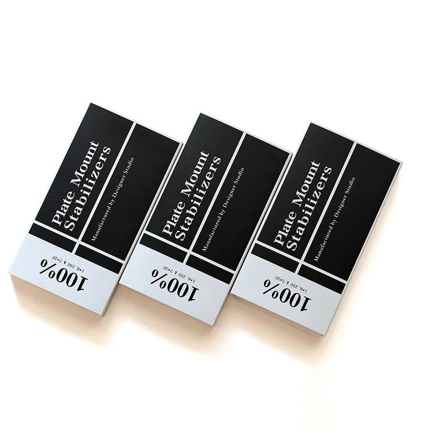 Black and milky white mechanical keyboard satellite axis stabilisers for 6.25U and 7U layouts.