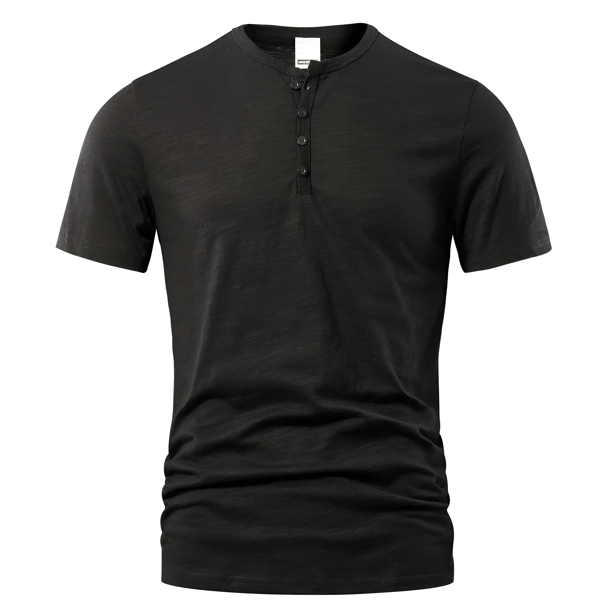 Men's slub cotton short sleeve t-shirt in solid colours showing British style casual design