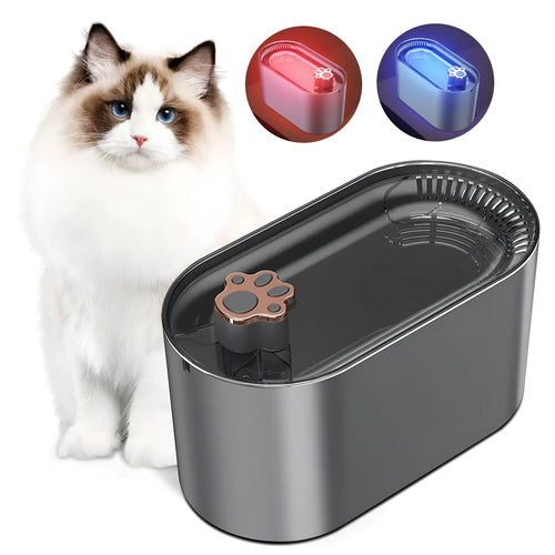 Berlin blue or ore white 3 litre pet water fountain with LED light and triple filter system