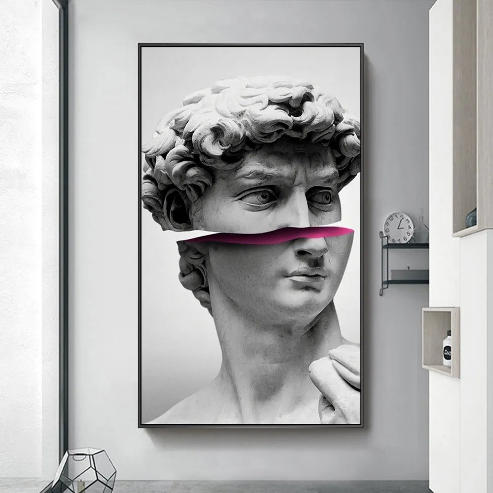 Sculpture canvas art poster in fashion simplicity style, printed design, picture colour, size 60x100cm