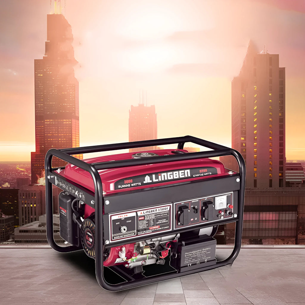 Creative portable home small gasoline generator with 16-litre fuel tank, hand or electric start, 3kW to 8kW power