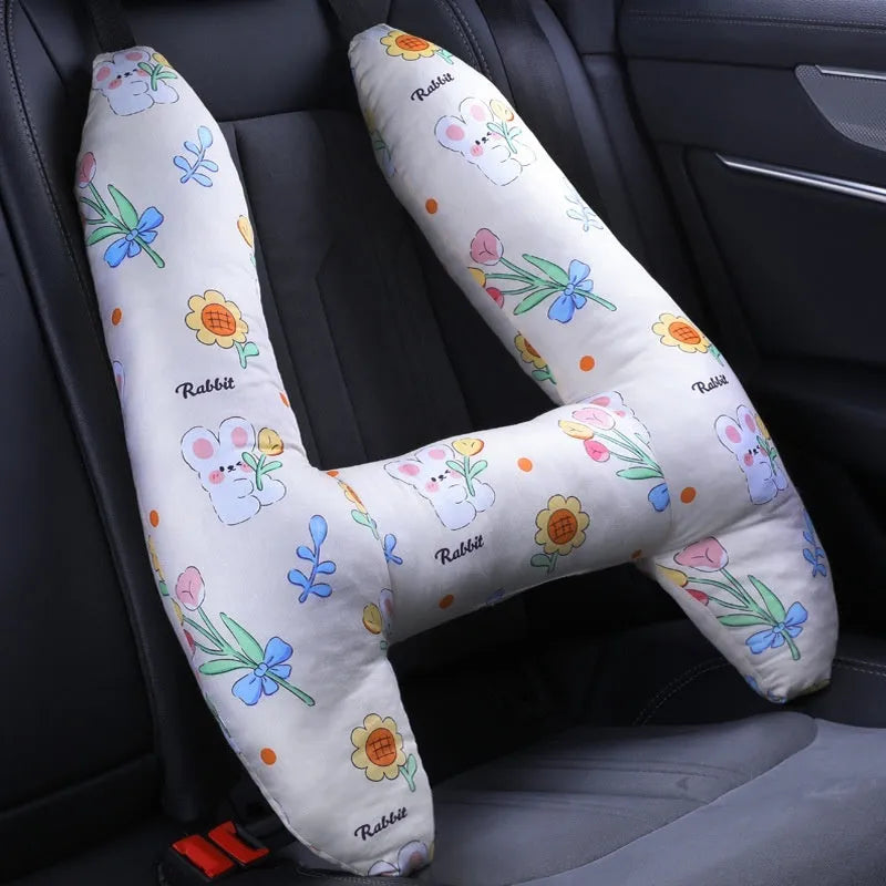 55x70cm car headrest pillow with pearl cotton filling in various pattern options
