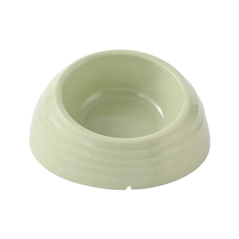 Stainless steel finish cat bowl in beige, brown, or light green colour for pet feeding