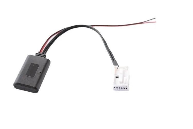 Bluetooth AUX audio cable kit for Peugeot and Citroen RD4 car stereos with separate microphone.