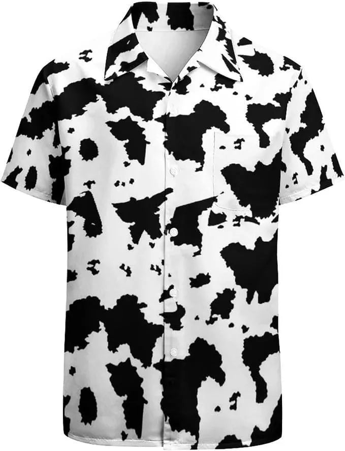 Men's slim fit camouflage short sleeve casual shirt in cardigan style