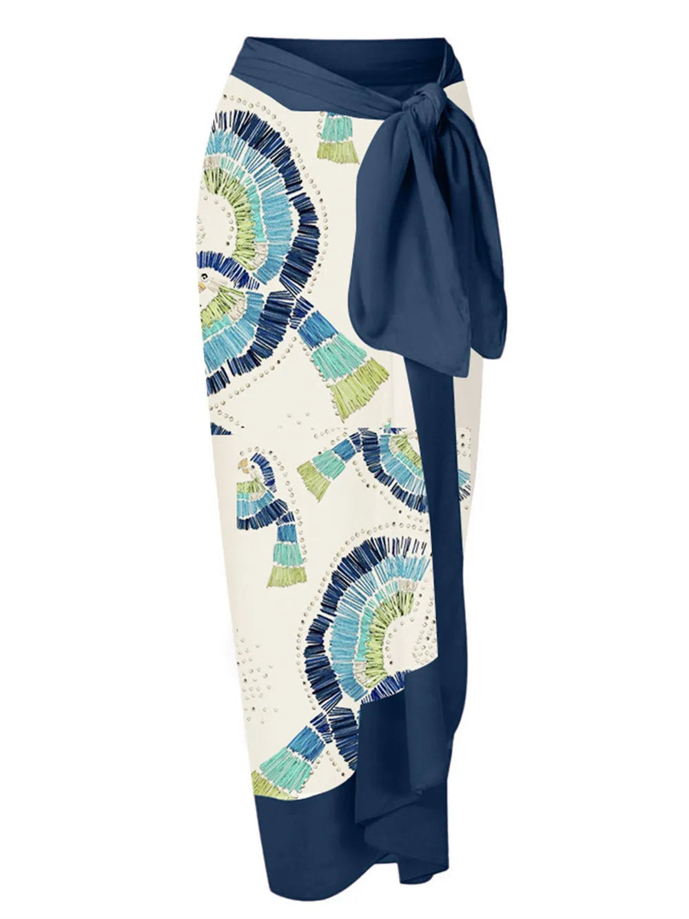 White women's one-shoulder swimsuit with lotus leaf split detail and double-layer construction