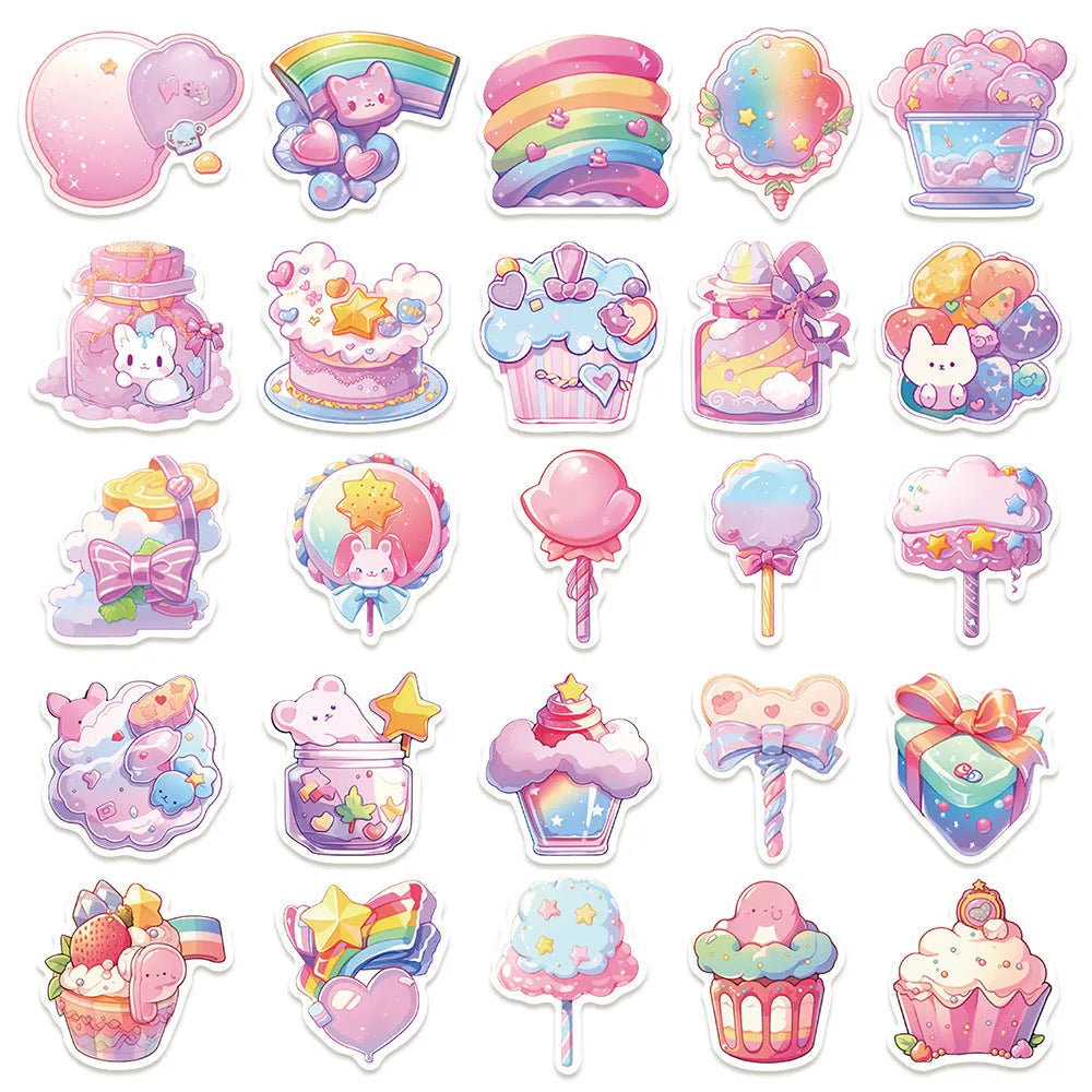 Fresh candy small items decorative waterproof stickers for hand account decoration