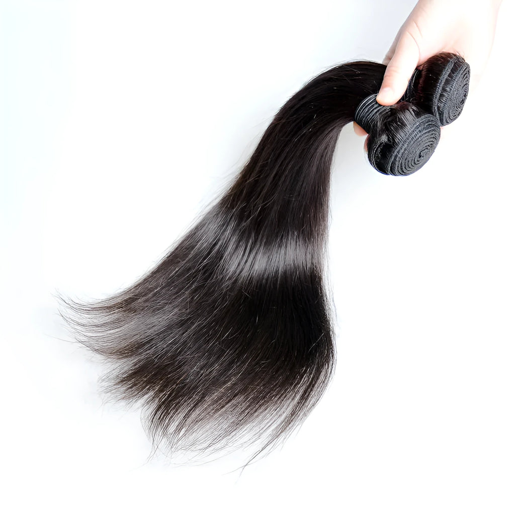 Brazilian virgin straight hair real human hair wig machine made medium long length natural black colour