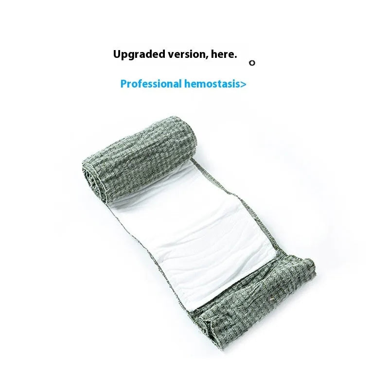 Portable outdoor hemostatic bandage roll, 6 inch tactical gauze compress for first aid kits.