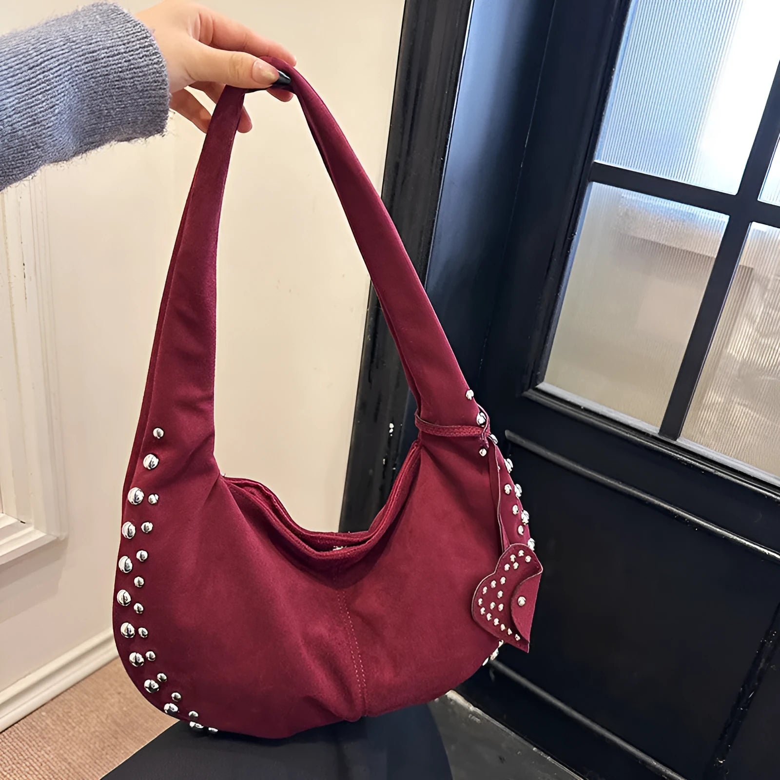 Retro style strapless plush tote handbag in multiple colour options