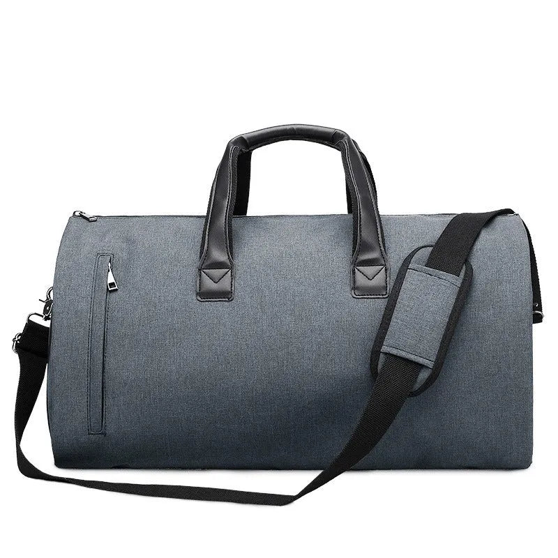 Medium oval travel bag with internal compartments for wet-dry separation in Oxford cloth