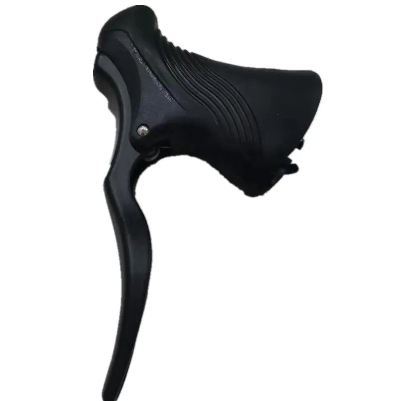Pair of aluminium alloy road bicycle brake handles in black and black-silver colour options.
