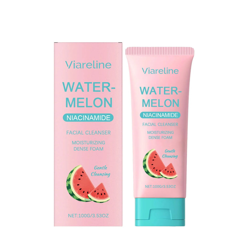 Watermelon Foam Facial Cleanser tube 100g for acne-prone skin plastic packaging