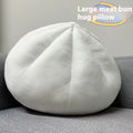 Stuffed bun pillow plush doll in steamed meat dumpling design, 40cm soft fabric cushion for home decor