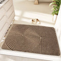 Silk ring entrance floor mat with cartoon anime pattern in blue, alien shape, 60x90cm size