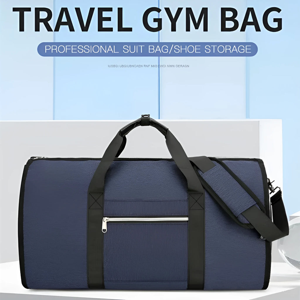 Oxford cloth multifunction storage bag with dry wet separation compartments in grey colour