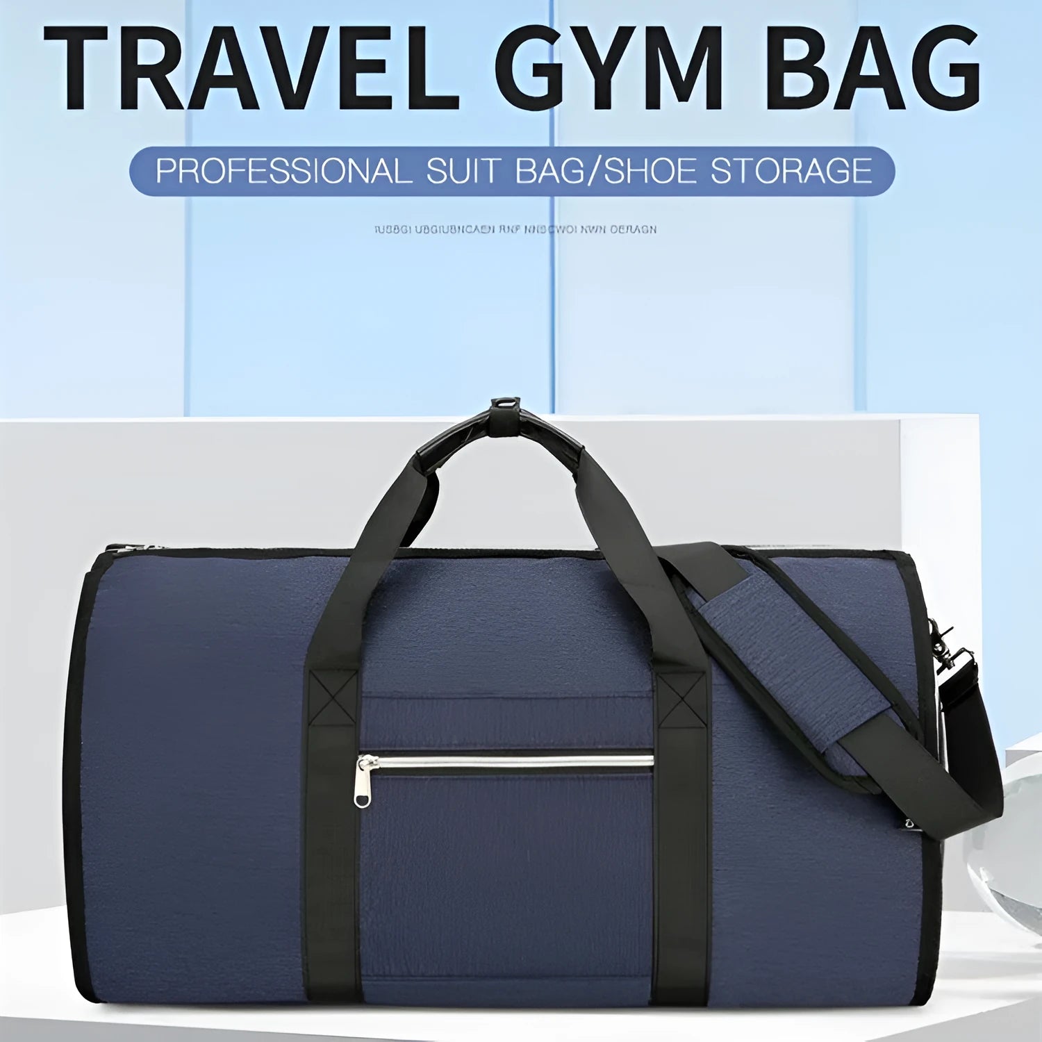 Oxford cloth multifunction storage bag with dry wet separation compartments in grey colour