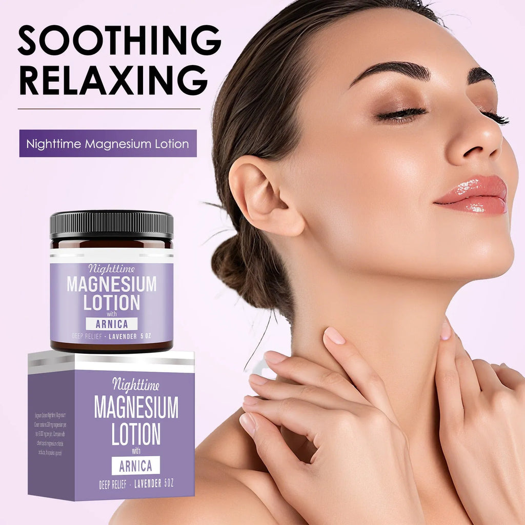 150ml jar of Magnesium Body Butter Cream with shea butter and arnica extract for skin hydration