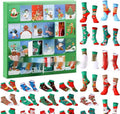 Closed Christmas-themed blind box containing a surprise resin stocking figurine for holiday decoration.