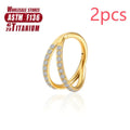 Titanium alloy F136 fork nose ring jewellery in silver gold black rose gold colourful finishes