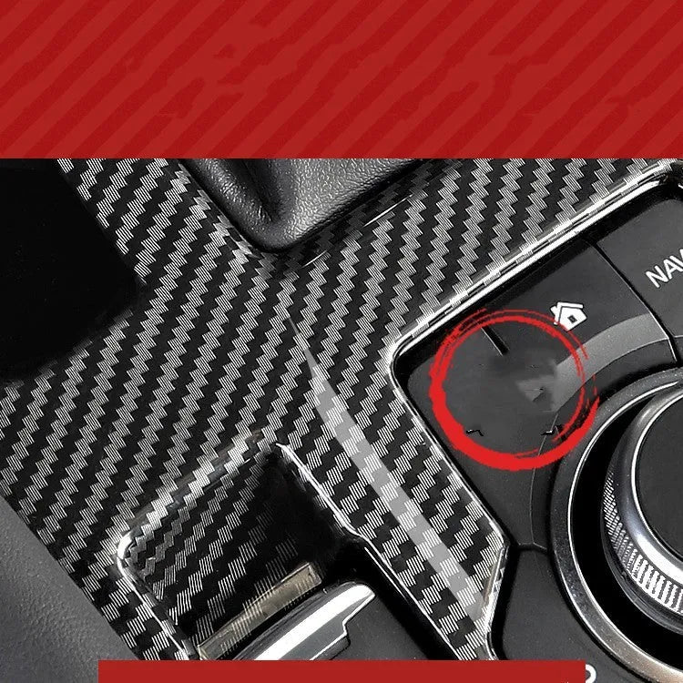 Pair of black ABS plastic steering wheel frame decoration panels for car interior trim.