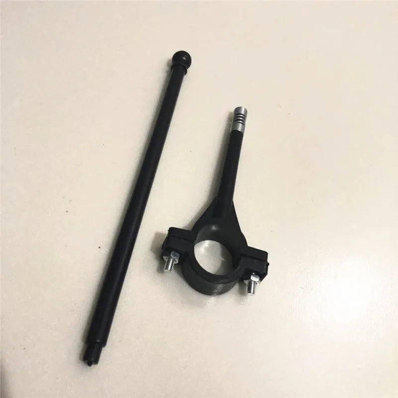 Cycling handlebar flag pole with square polyester flag attached to bicycle
