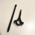 Cycling handlebar flag pole with square polyester flag attached to bicycle