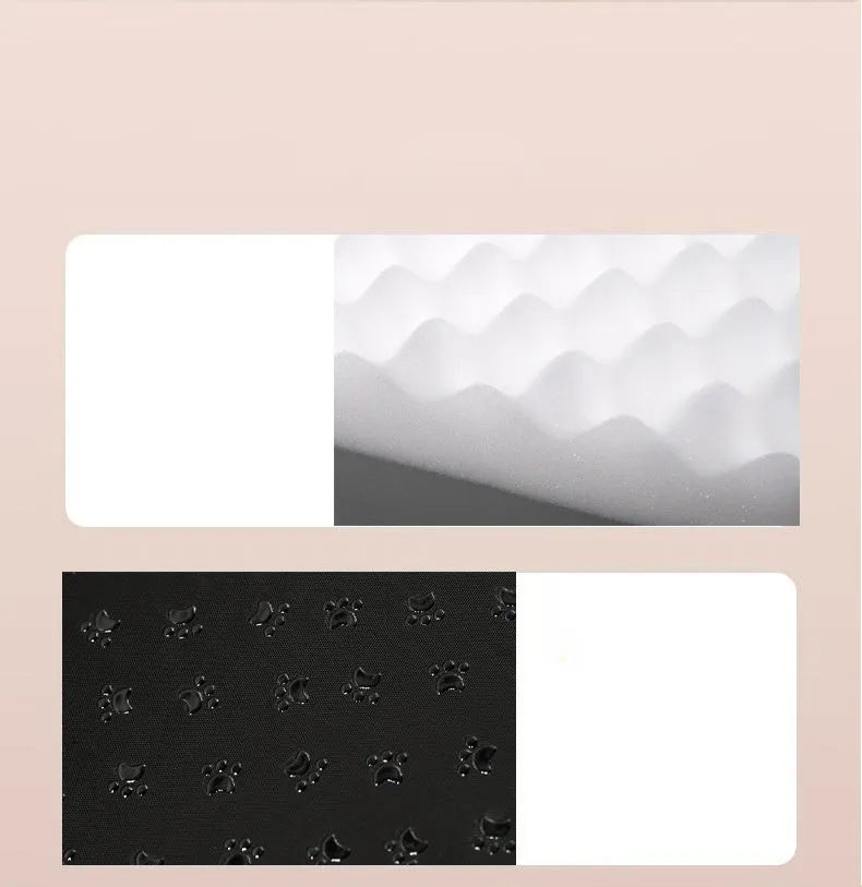 Pet memory foam mat for small medium large dogs in grey colour with removable washable cover on floor