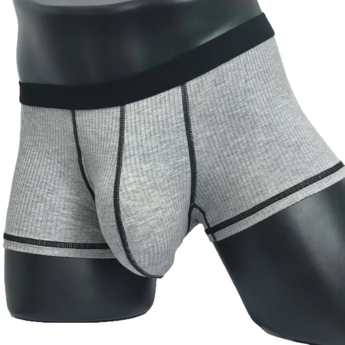 Men's breathable boxer shorts in solid colours with hip lifting and body shaping functions