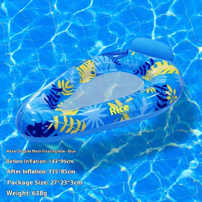 PVC inflatable floating row in gradient colour designs for pool or beach use