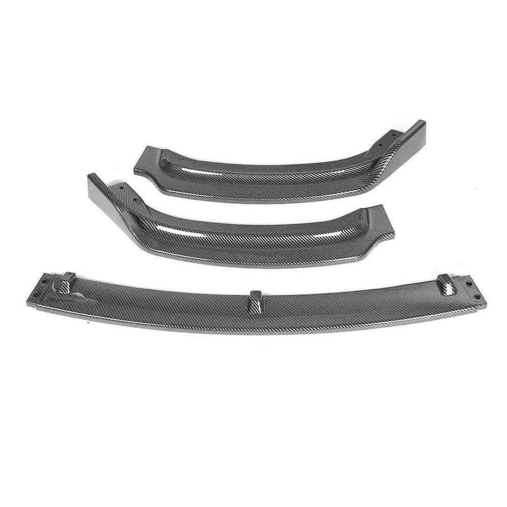 BMW 3 Series F30 front bumper lip spoiler in gloss black polypropylene