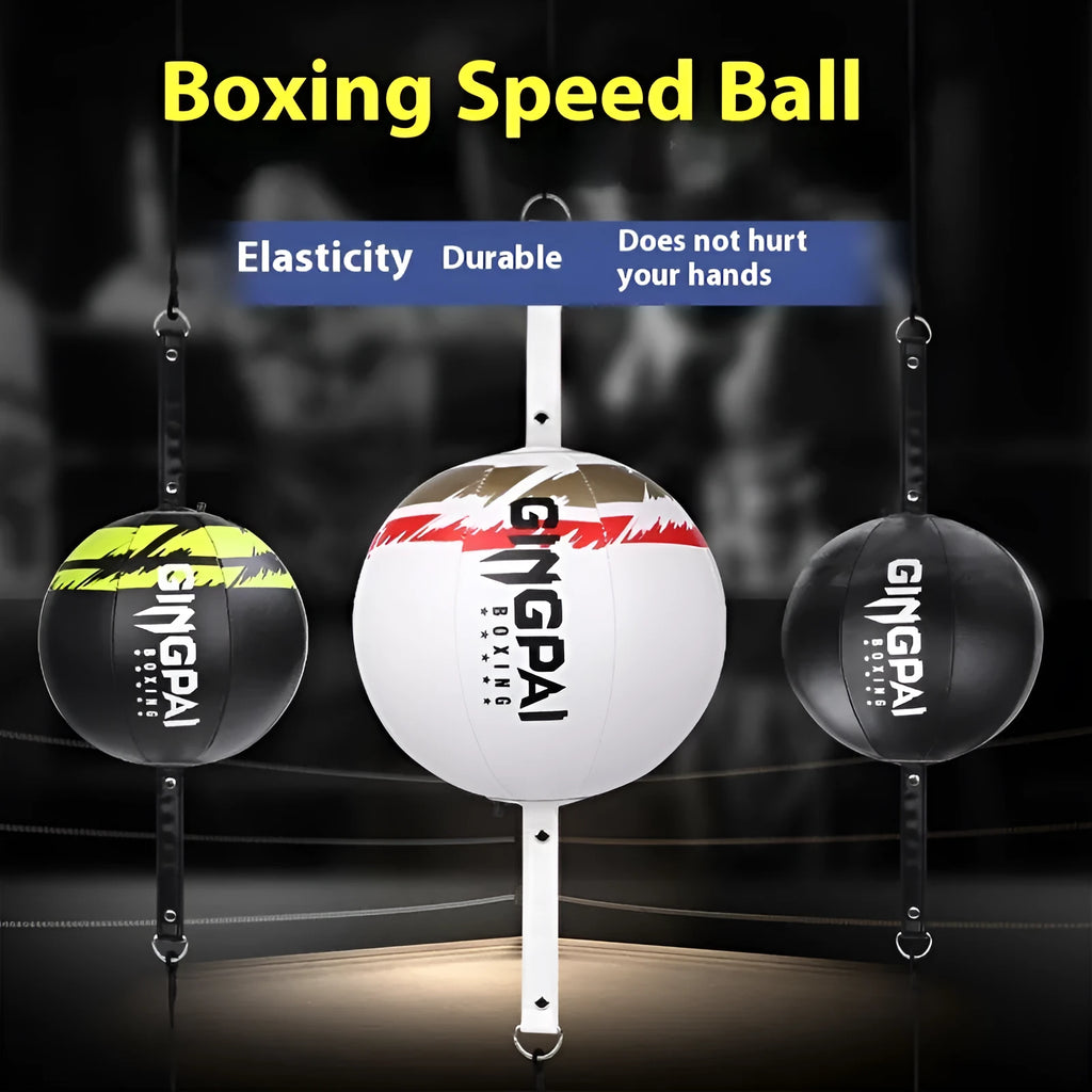 Hanging boxing speed ball for reaction training in black, green, or white colour options