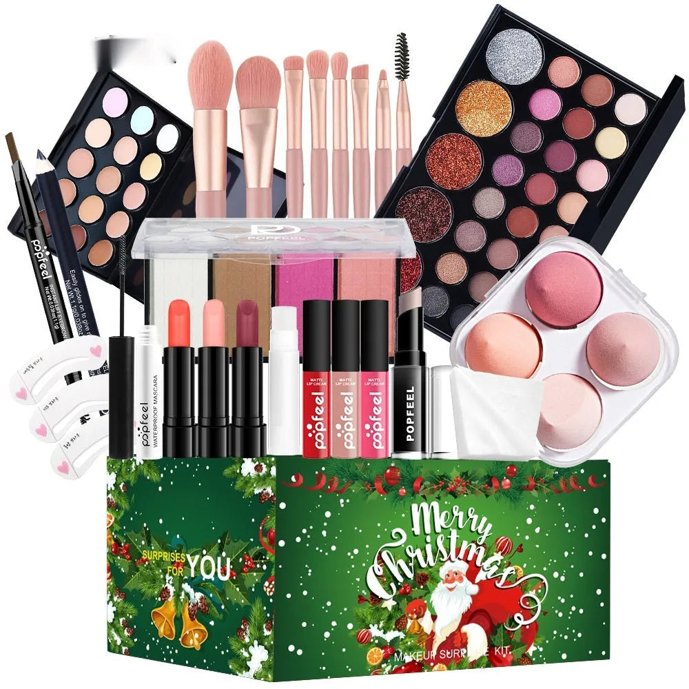 Christmas cosmetics suit makeup performance set green mermaid colour classification