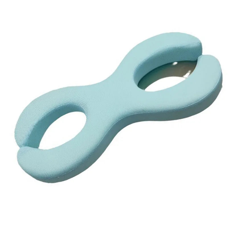 Blue cylindrical memory foam cervical traction pillow for sleeping with 6cm and 9cm thickness options