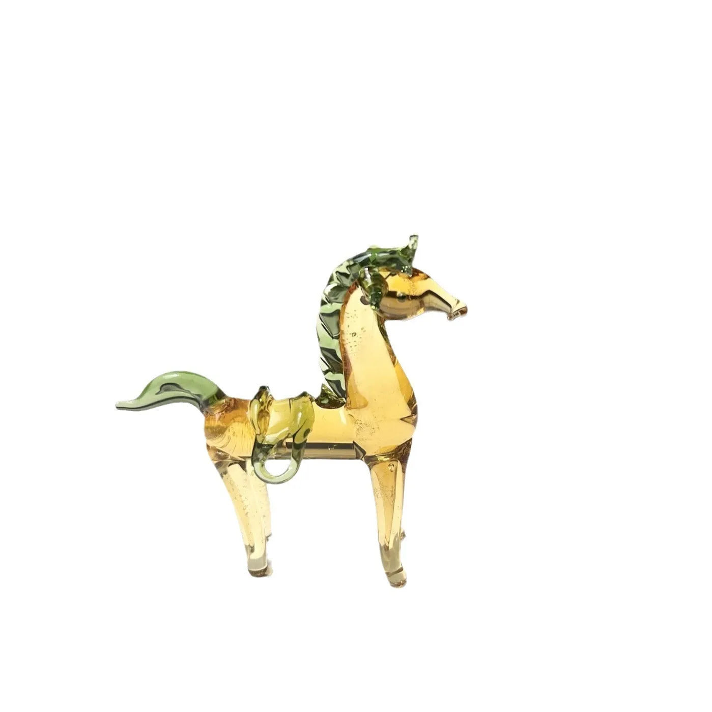 Brown and white coloured glaze horse figurine for office or home decor
