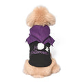 Black and orange Halloween pumpkin dog costume with sweater and shawl pieces