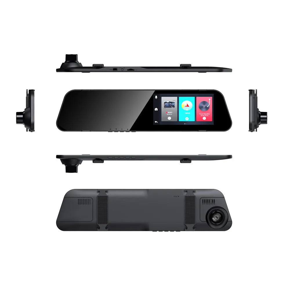 HD driving recorder with 4.5-inch screen showing front and rear night vision and reversing image