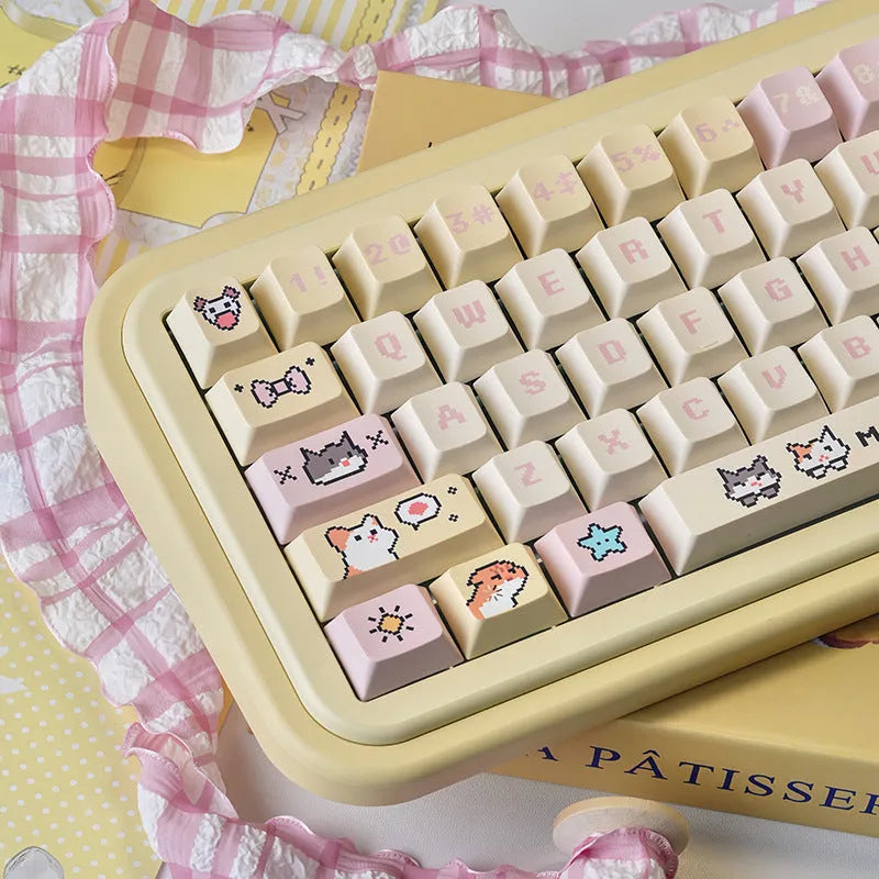 Theme Sublimation Pixel Hakimi Key Cap in PBT with pixel design, 32x20x12mm, standard mechanical keyboard keycap