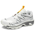 Leisure hiking shoes in khaki colour with round toe and front lace-up design