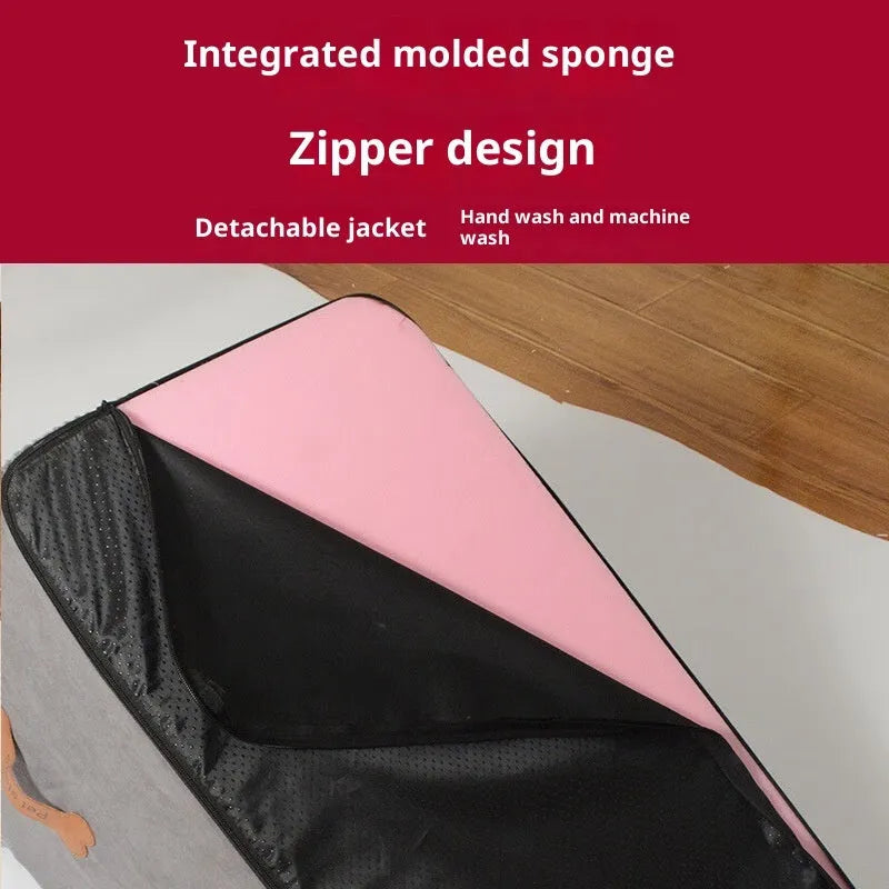 Grey removable washable pet stairs for cats and small dogs, two-level or three-level sizes, made from corn suede sponge