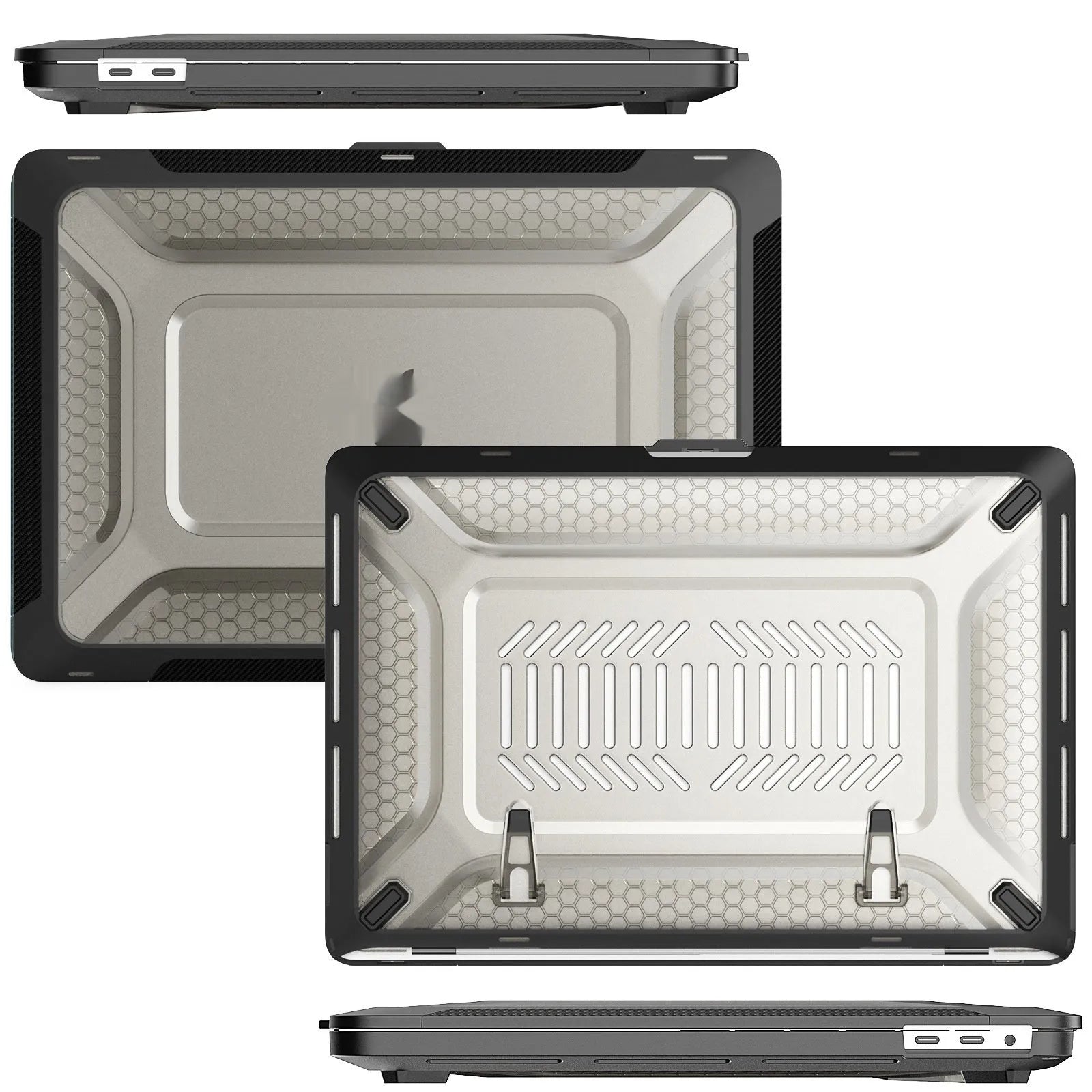 MacBook protective hard shell case in four colour options for Air and Pro laptop models