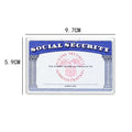 Clear thick PVC social security card holder measuring 9.7 by 5.9 centimetres