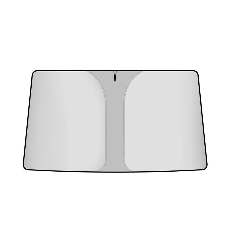 Car double ring front sun shield with NC fabric titanium silver glue construction
