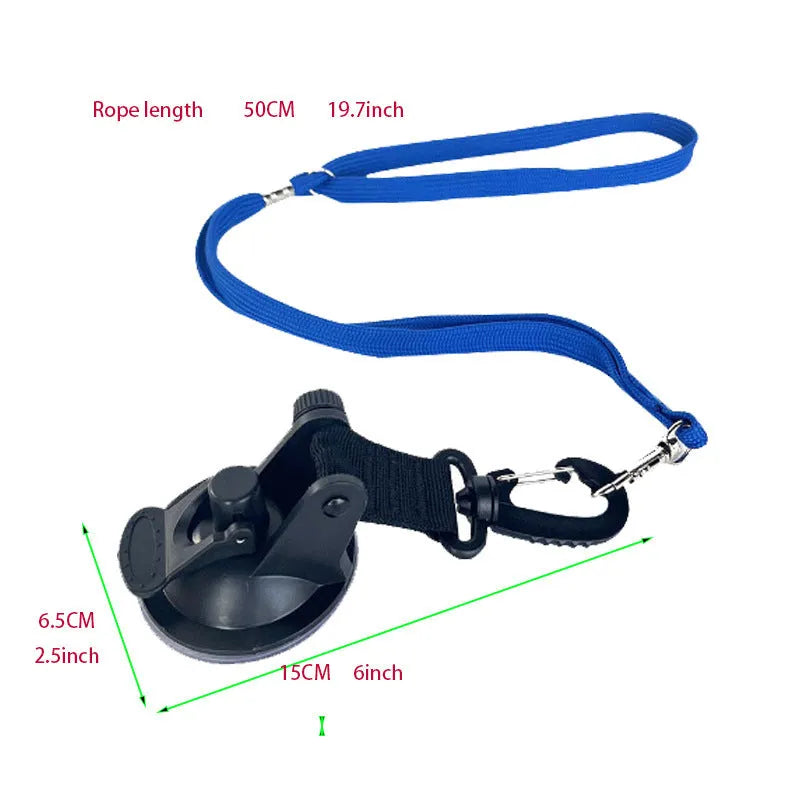 Pet bathing restraint kit with suction cups and traction ropes for dog washing
