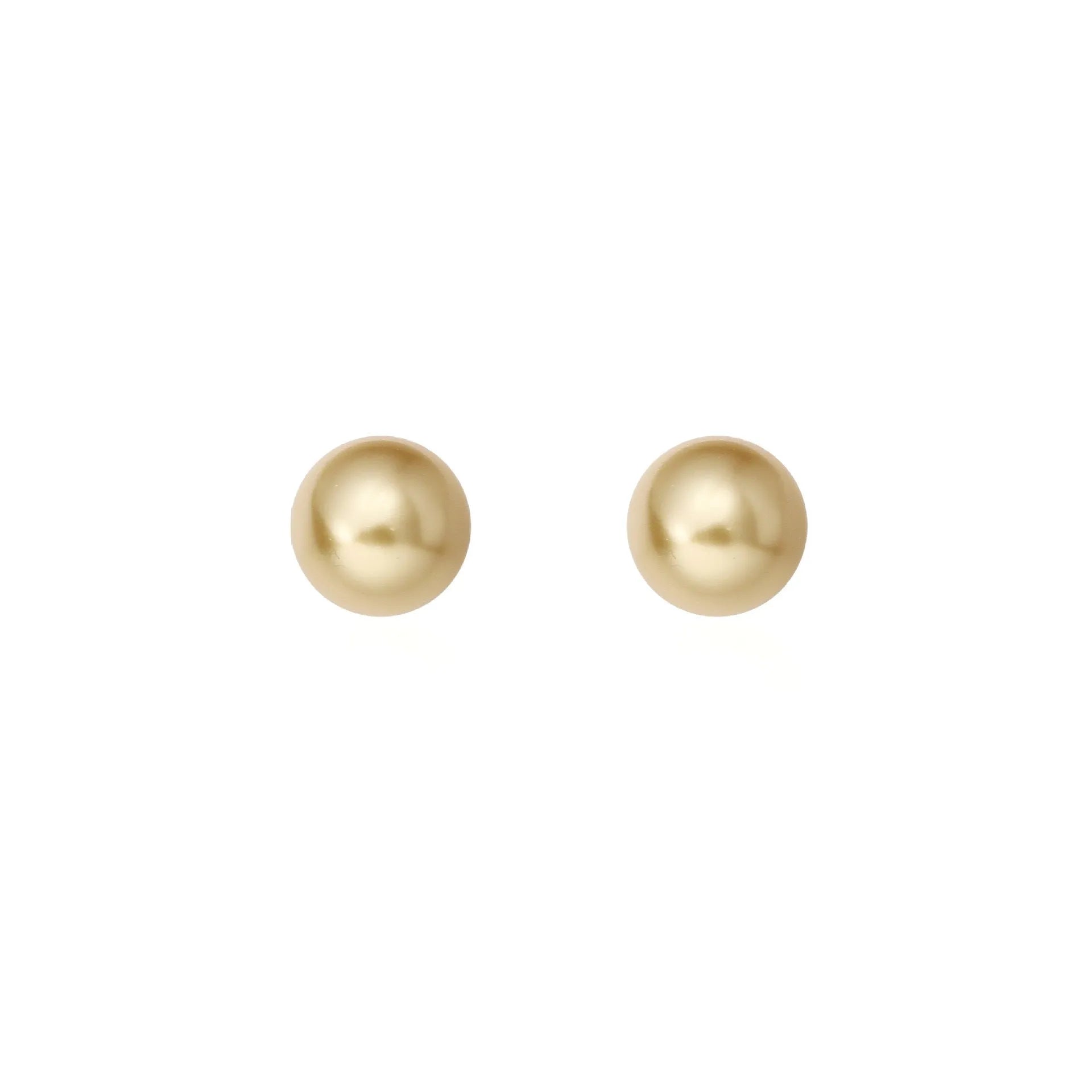 Geometric pearl stud earrings with retro styling in silver with eight-point star details