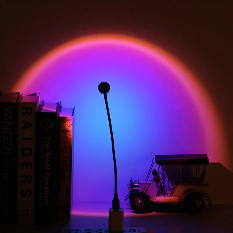 USB plug-in LED night light with aluminium shade in 180mm size, cartoon style, warm light colour