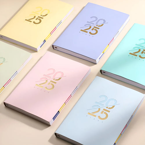 A5 soft faux leather daily planner in multiple colours with 150 sheets of Dorian paper