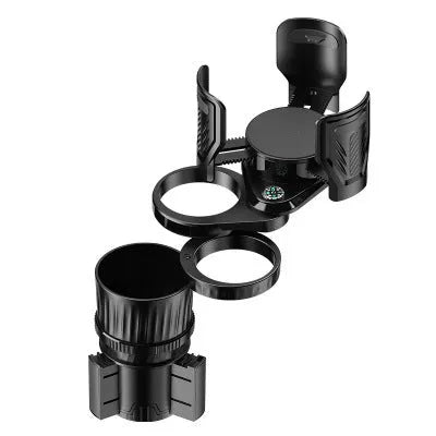 One Point Four Drink adjustable car cup holder with retractable base in carbon fibre black