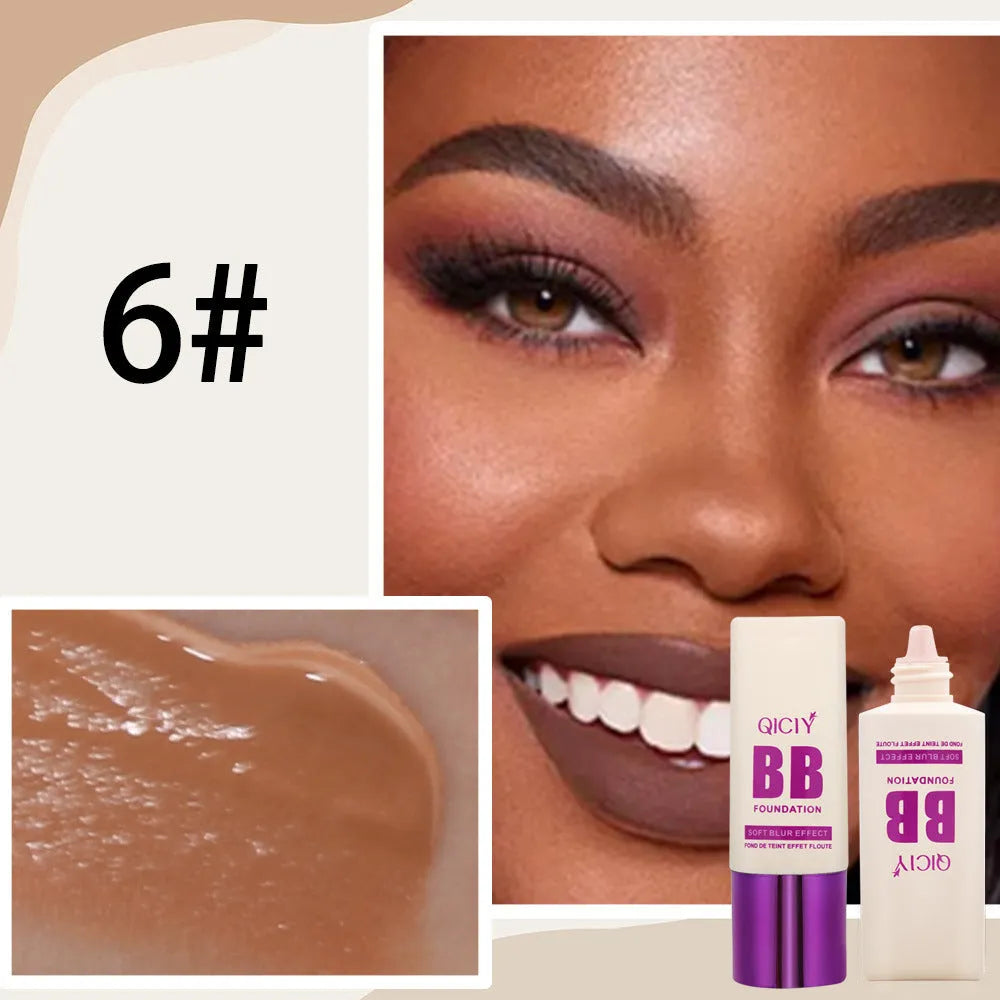 BB cream liquid foundation concealer in a feeding bottle, available in 10 shade options